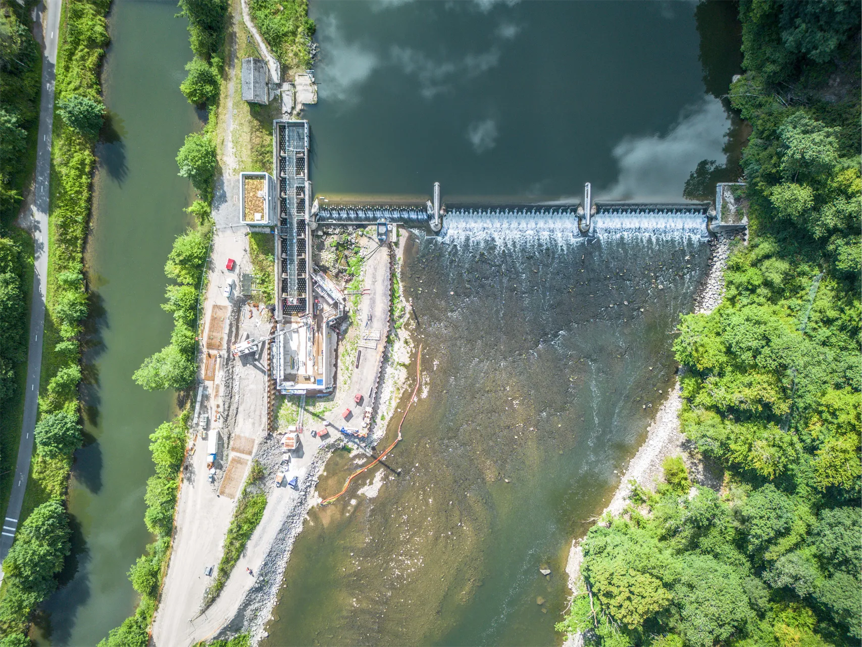 Extension d'une passe à poissons à Charleville-Mézière